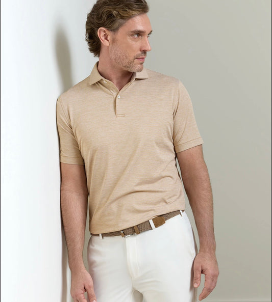 Treble Performance Jersey Polo in Summer Dunes by Peter Millar