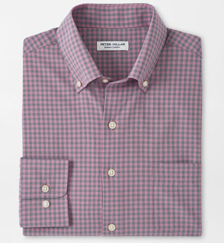 Murray Performance Poplin Sport Shirt in Rosewood by Peter Millar