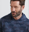 Reversible Camo Popover Hoodie in Blue Haze by Peter Millar