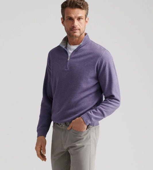 Crown Comfort Pullover in Deep Violet by Peter Millar