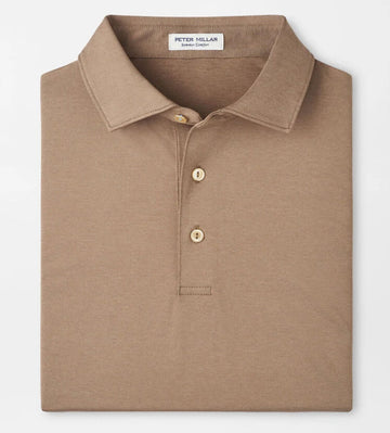 Solid Performance Jersey Polo in Poplar Brown by Peter Millar