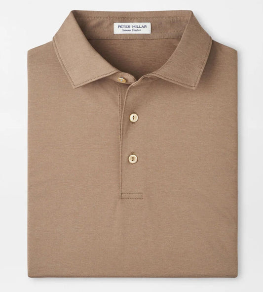 Solid Performance Jersey Polo in Poplar Brown by Peter Millar