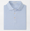 Dunnes Performance Jersey Polo in White/Windsor Blue by Peter Millar