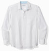 Paradisio Plaid Linen Long-Sleeve Shirt in White by Tommy Bahama