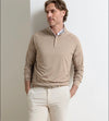 Stealth Performance Quarter-Zip in Biscotti by Peter Millar