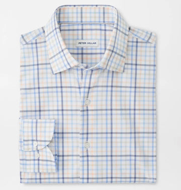 Warren Crown Lite Cotton-Stretch Sport Shirt in Navy by Peter Millar