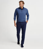 Perth Sugar Stripe Performance Quarter-Zip in Navy by Peter Millar