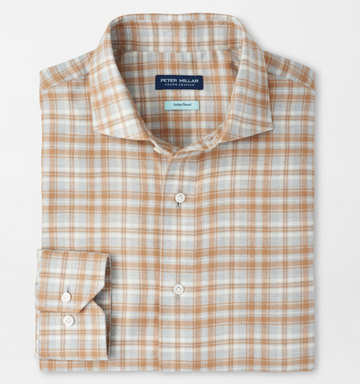 Varallo Italian Flannel Sport Shirt in British Grey by Peter Millar