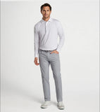 Solid Stretch Jersey Long-Sleeve Polo in White by Peter Millar