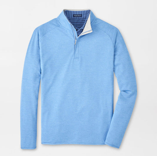 Stealth Performance Quarter-Zip in Fountain Blue by Peter Millar
