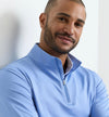 Perth Mélange Performance Quarter-Zip in Bluebird by Peter Millar