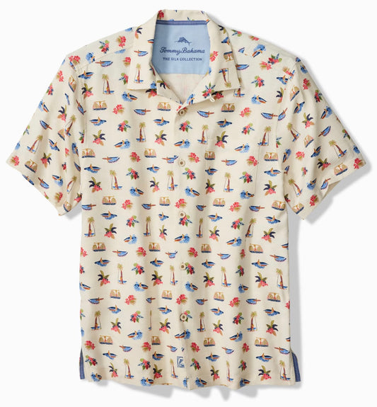 Wave Cruiser Surfer Silk Camp Shirt in Continental by Tommy Bahama