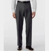 Super 120's Gabardine Pleated Manchester Dress Pant in Charcoal by Ballin