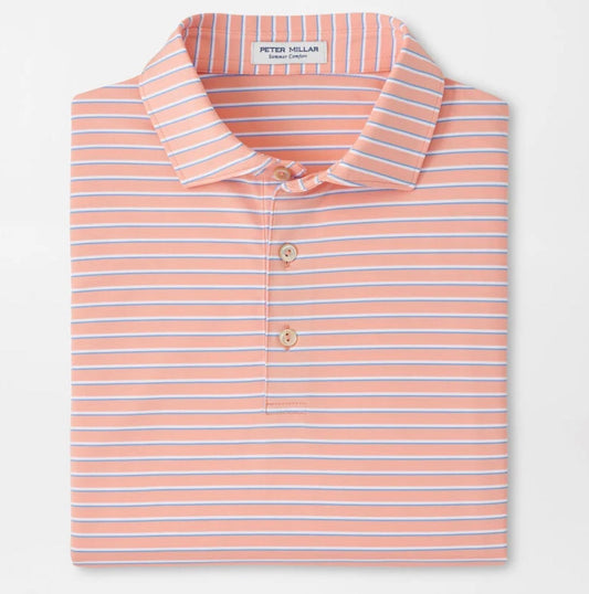 Dunnes Performance Jersey Polo in Summer Apricot by Peter Millar
