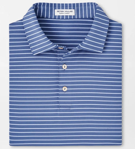 Drum Performance Jersey Polo in Astral Blue by Peter Millar