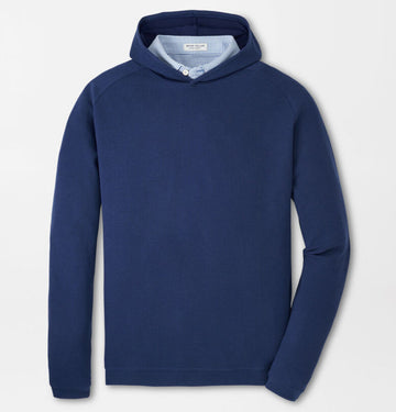 Pine Waffle Performance Hoodie in Sport Navy by Peter Millar