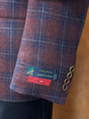100% Wool Plaid Sport Coat in Rust/Navy by TailoRed