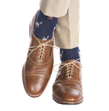 Classic Navy with Whiskey Brown, Ash, and Red Bourbon with Cigar Sock by Dapper Classics