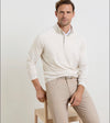 Stealth Stripe Performance Quarter-Zip in Truffle by Peter Millar