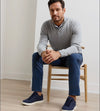Coolspun Lite Cotton Quarter-Zip Sweater in British Grey by Peter Millar
