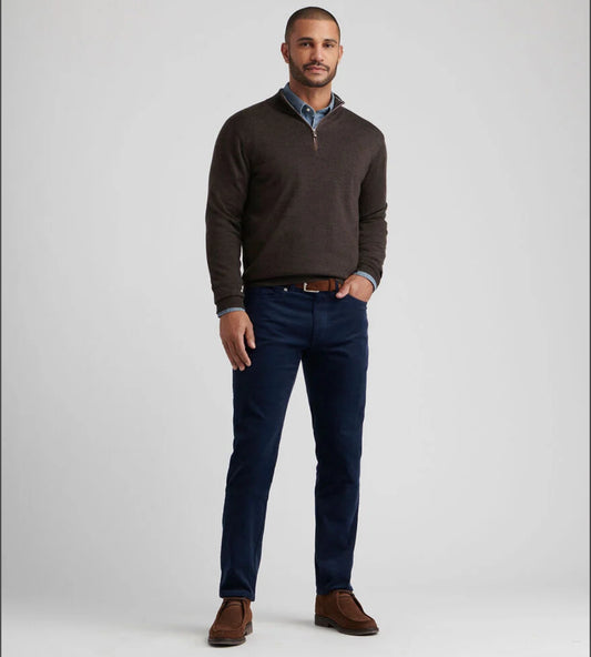 Superior Soft Corduroy Five-Pocket Pant in Dark Navy by Peter Millar