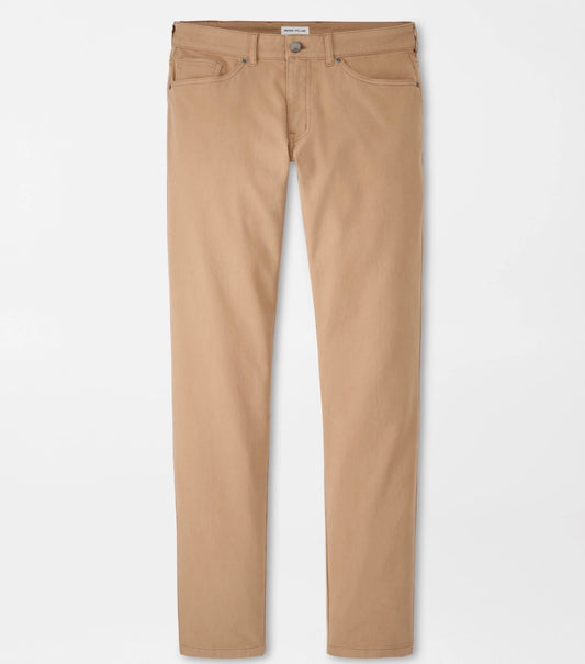 Crown Cotton Canvas Five-Pocket Pant in Khaki by Peter Millar