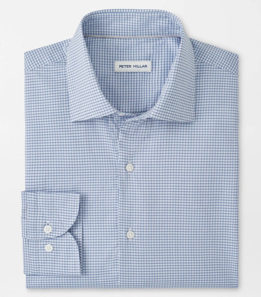 Conway Crown Lite Cotton-Stretch Sport Shirt in Windsor Blue by Peter Millar