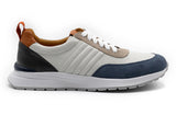 Dawson Glove Leather Sneakers in White/Marine by Martin Dingman
