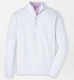 Perth Sugar Stripe Performance Quarter-Zip in British Grey by Peter Millar