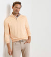 Stealth Performance Quarter-Zip in Light Orange Sherbert by Peter Millar
