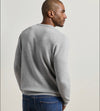Coolspun Lite Textured Crewneck Sweater in British Grey by Peter Millar