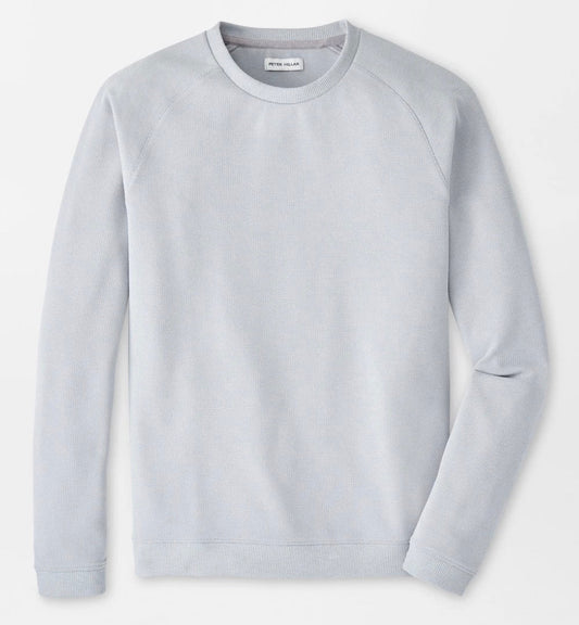 Cradle Piqué Performance Crewneck in British Grey by Peter Millar