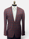 100% Wool Plaid Sport Coat in Rust/Navy by TailoRed