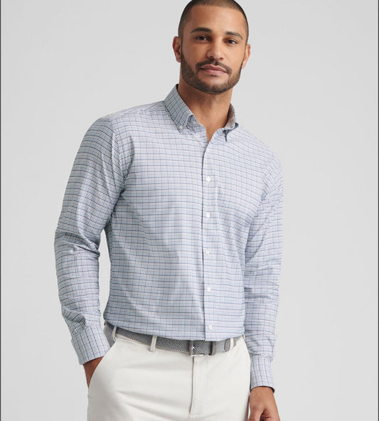 Leavenworth Performance Twill Sport Shirt in Blue Haze by Peter Millar