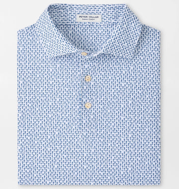 Casino Night Performance Jersey Polo in White by Peter Millar