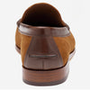 Baldwin Penny Loafer in Snuff Waxed English Suede/Brown Full Grain Leather by Johnston & Murphy