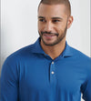 Lyons Performance Jersey Long-Sleeve Polo in Blue Haze by Peter Millar