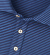 Lyons Stripe Performance Jersey Long-Sleeve Polo in Navy by Peter Millar