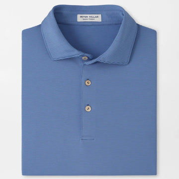 Jubilee Stripe Performance Polo in Windsor Blue/Bluebird by Peter Millar