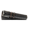 Bill Alligator Grain Leather Belt in Midnight by Martin Dingman