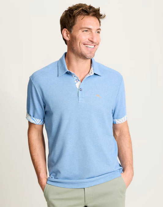 Palm Dancer Five O'Clock IslandZone Polo in Dockside Blue Heather by Tommy Bahama