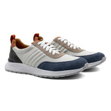 Dawson Glove Leather Sneakers in White/Marine by Martin Dingman