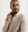 Perth Mélange Performance Quarter-Zip in Biscuit by Peter Millar