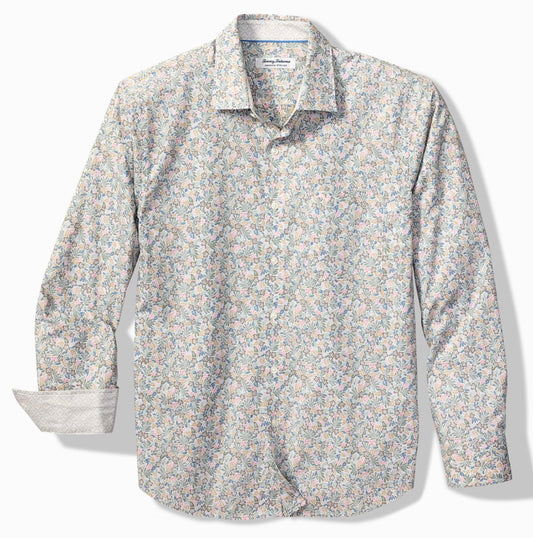 Sarasota Stretch Aveiro Sands IslandZone Shirt in Antique Ivy by Tommy Bahama