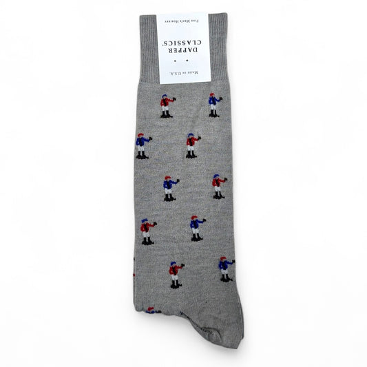 Jockey Mid Calf Socks in Grey by Dapper Classics