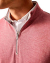 Hanks "Lightweight Sully" 1/4 Zip Pullover in Fireball by Johnnie-O