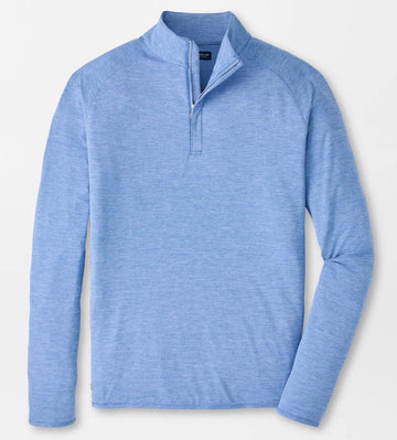 Stealth Stripe Performance Quarter-Zip in Dusk Blue by Peter Millar