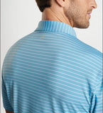 Drum Performance Jersey Polo in Cyan by Peter Millar