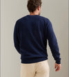 Coolspun Lite Textured Crewneck Sweater in Navy by Peter Millar
