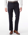 Super 120's Gabardine Flat Front Dunhill Dress Pant in Navy by Ballin